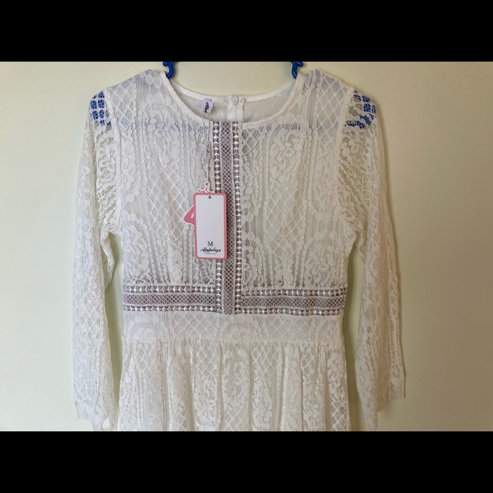 Ababalaya s.M  Beautiful White Dress